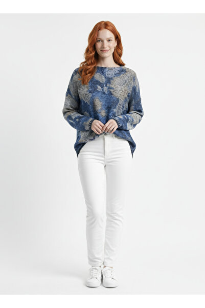 Neden Tekstil Γυναικείο πλεκτό πουλόβερ με σχέδια σε μεγάλο μέγεθος