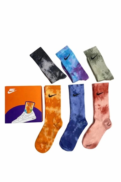 OEM Set of 6 pairs of unisex colorful socks, modern model, universal size 36-...