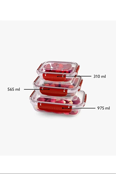 Generic Brand Master Rectangular Storage Set 3 Pieces 310-565-975 Ml Royaleks...