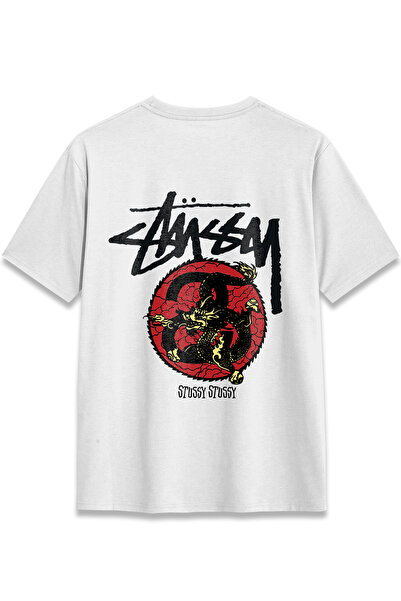 EZG Business Stüssy Dragon Tshirt Design Printed T-Shirt Unisex 100% Cotton B...