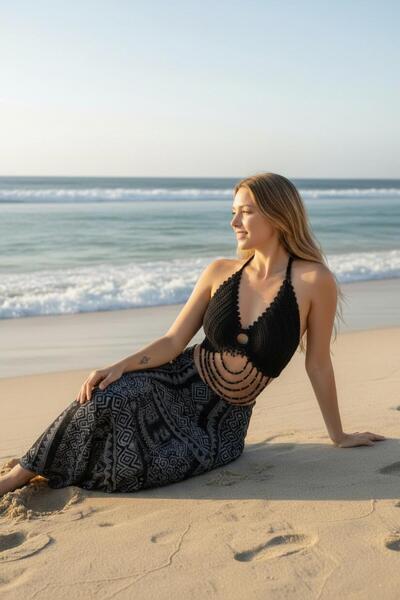 tce the charme elegant Hand Knitted Bustier