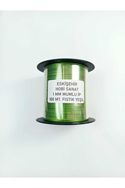 Eskişehir hobi sanat Κορδόνι 1 χιλιοστού, 100 μέτρων, πράσινο φιστικί, κερωμέ...