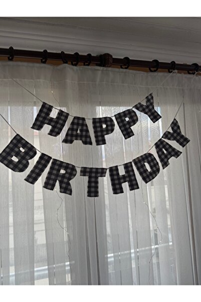 Doğum Günü Süslemisi ‘Happy Bırthday’ Elde Dikim Kutlama Banner