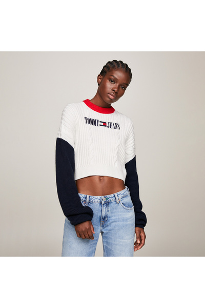 Tommy Hilfiger Kadın Beyaz Triko