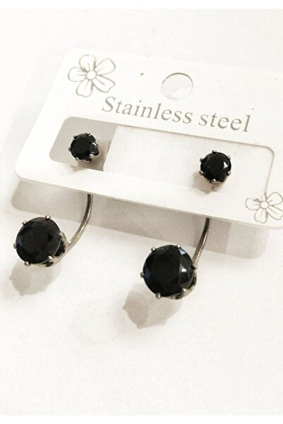 Monalisa Home Figured Silver Color Steel Earrings
