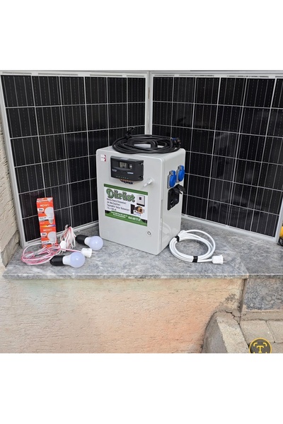 Dürüst 800 watt güneş enerjili taşınabilir solar televizyon ve aydınlatma pak...