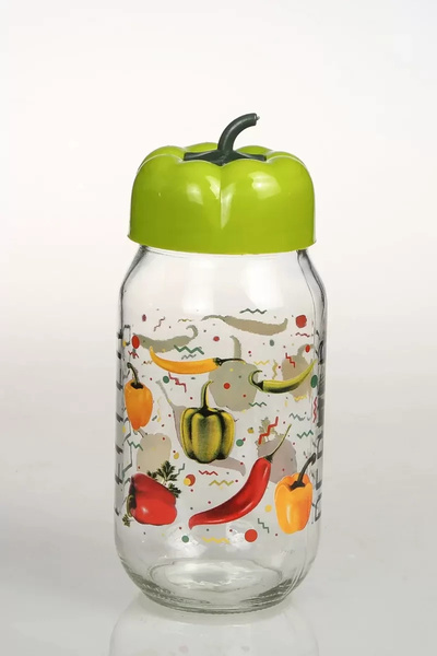 Generic Brand Patterned Jar with Pepper Lid 1000 Cc Royaleks-Bkd1000