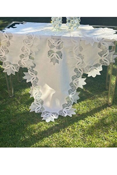 Ceki Home Σετ Σαλονιού με Ράνερ, Λινά Είδη Γαλλικής Δαντέλας, Προϊόντα Προίκω...