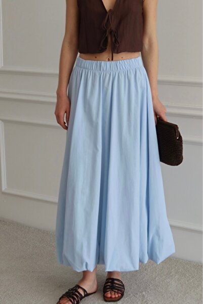 Auroveen Fusta tip balon țesută cu talie elastică, mărime maxi AV1581