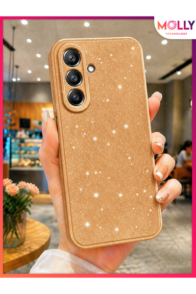 Molly SAMSUNG GALAXY A37 İçin Sienna Gold Berry Parıltılı ve Işıltılı Parlak ...