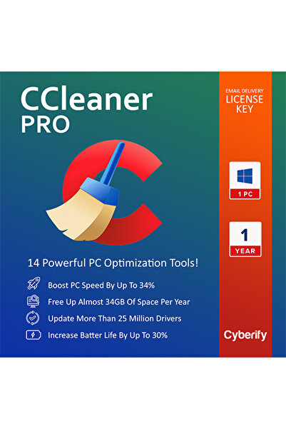 CCleaner Professional (Windows) - 1 PC 1 Yıl Resmi Site Kodu