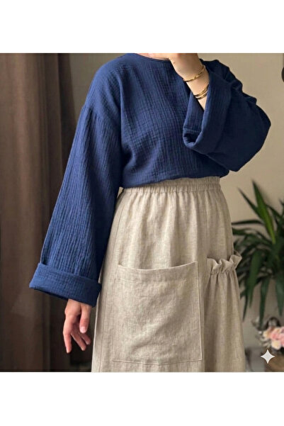 Mina Terzi&Butik Her Kombine Uyan Salaş Kol Müslin Badi