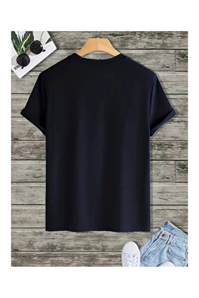 CLASSY.MODA Unisex Μαύρο μπλουζάκι με στάμπα oversize Streetwear Άνετη εφαρμο...