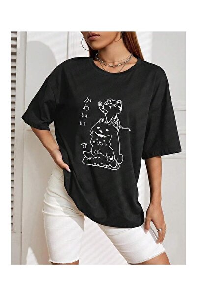 bellanova Unisex Μαύρο μπλουζάκι με στάμπα oversize Streetwear Άνετη εφαρμογή...