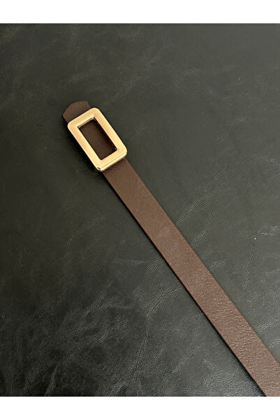 LİA KEMER Ζώνη χρυσού μοντέλου με τετράγωνη πόρπη Maker