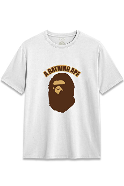 EZG Business Bathing Bape Brown Tshirt Design Printed T-Shirt Unisex 100% Cot...