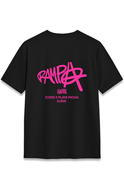 EZG Business Tricou cu design Pampa Music, imprimat, negru, unisex, 100% bumb...