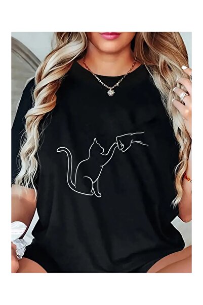 bellanova Unisex Μαύρο μπλουζάκι με στάμπα oversize Streetwear Άνετη εφαρμογή...