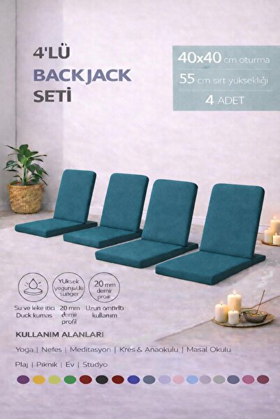 Remege Spor Malzemeleri 4 Pieces Duck Fabric Meditation Chair Floor Cushion w...