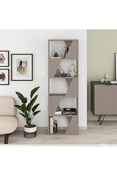 Mourah Home Frame Bookcase Light Mocha D24.0XH168.0XW54.0
