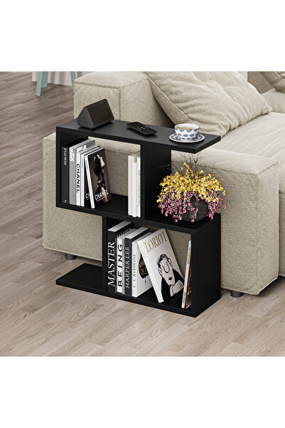 Mourah Home طاولة قهوة هوم مانيا باللون الأسود مقاس D19.5XH60.0XW60.0