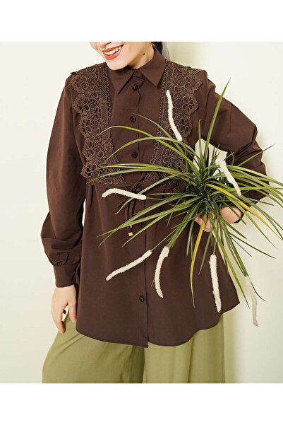 Lavanta Tekstil Πουκάμισο με κορδόνια