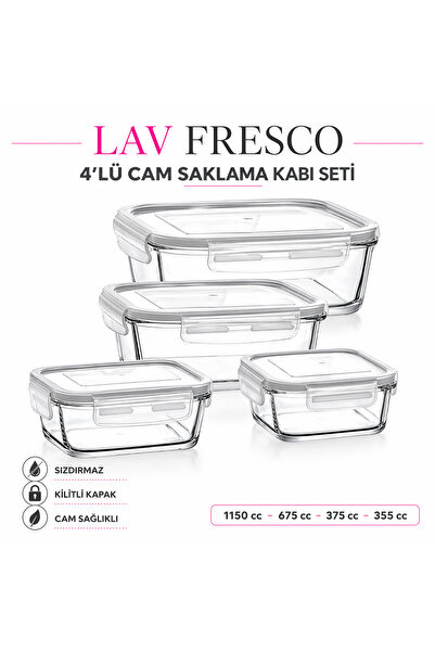 LAV Fresco 4''LÜ Saklama Kabı (Beyaz Kapak)