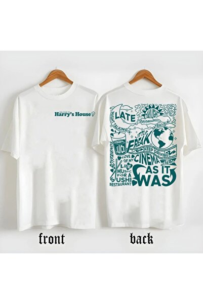 Vordevia Μπλουζάκι από βαμβάκι με στάμπα Harry Styles σε μεγάλο μέγεθος