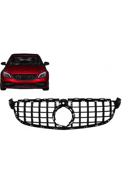 tuningset Μπροστινή μάσκα κατάλληλη για Mercedes C-Class C63 W205 Sedan S205 ...