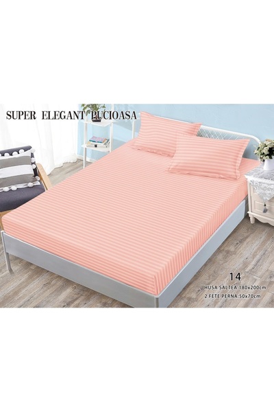 Super Elegant Pucioasa Κάλυμμα κρεβατιού και 2 μαξιλαροθήκες, ελαστικό, σούπε...