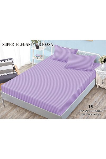 Super Elegant Pucioasa Κάλυμμα κρεβατιού και 2 μαξιλαροθήκες, ελαστικό, σούπε...