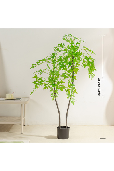 BESTONE Artificial Trees Nandina, 120/150cm Lifelike Faux Nandina Tree for Home Office Indoor Decor