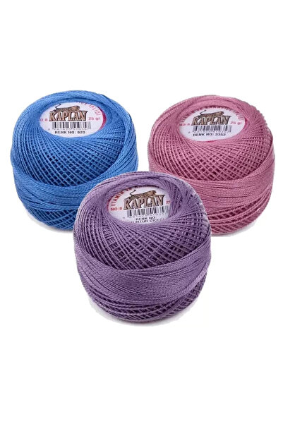 Generic Brand 3 Pieces of Tiger Etamine and Cross Stitch Thread No. 8 Code/Co...