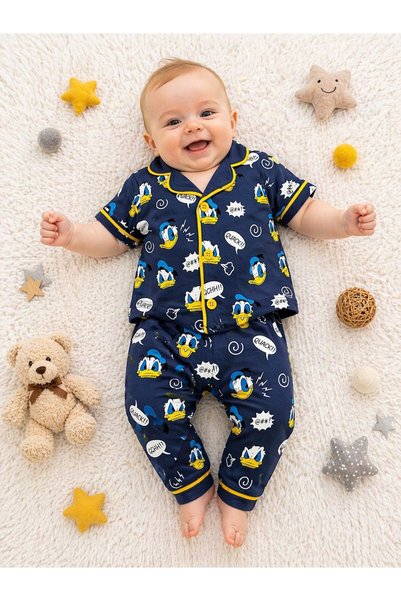 derin baby 100% Cotton Short Sleeve Buttoned Summer Cartoon Character Pattern...