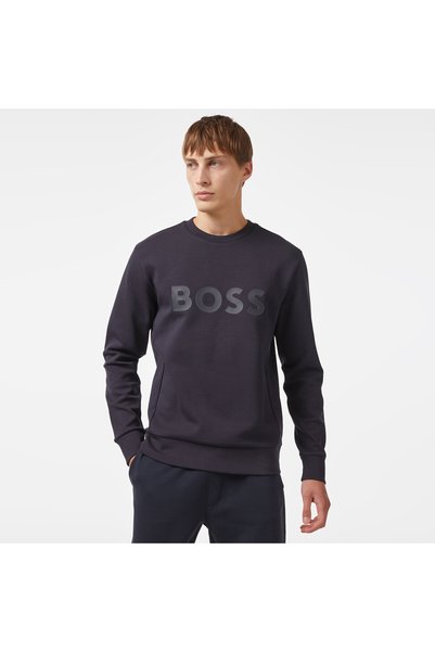 BOSS Erkek Lacivert Sweatshirt