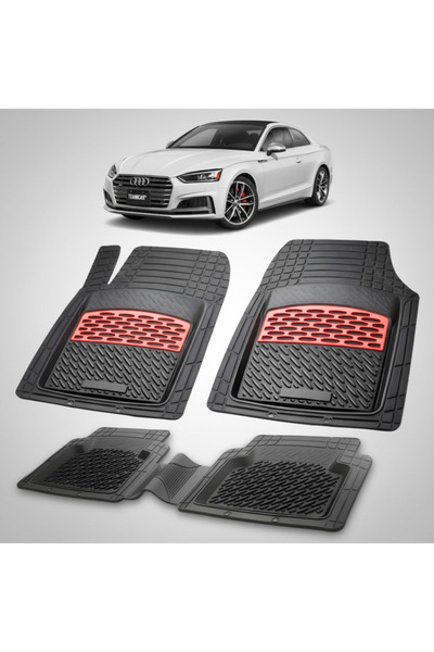 TEAMCAR Συμβατά πατάκια δαπέδου για Audi A5 F5 Coupe 2016-2025 |   Κόκκινο
