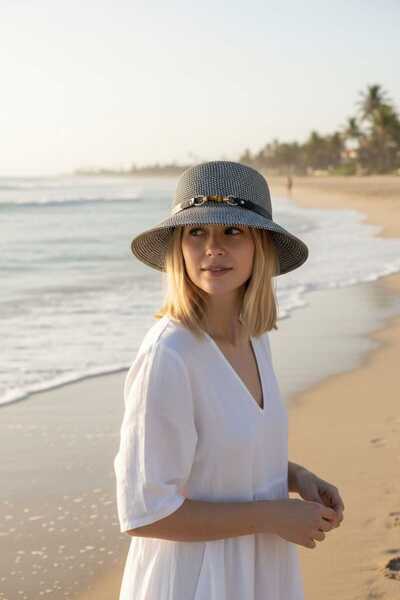 Aware Time Γυναικείο ψάθινο καπέλο Fedora