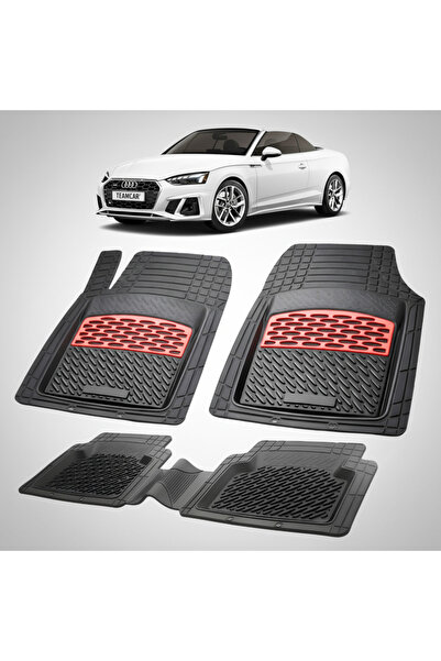 TEAMCAR Συμβατά πατάκια δαπέδου για Audi A5 F5 Cabriolet 2017-2025 |   Κόκκινο
