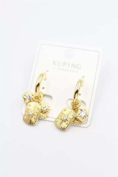 Generic Brand Stone charm earrings - gold