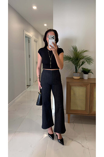 BİRCANÇİL Τζιν παντελόνι Millons Anthracite με εξαιρετικά ψηλή μέση