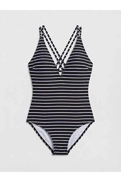 LC Waikiki Striped Removable Pad Women's Swimsuit