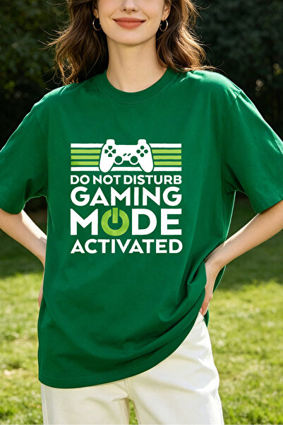Fleck Womens T Shirts Gaming Mode Activated Graphic Tee Casual Style