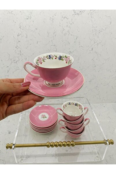 ROY KING 6'LI KAHVE FİNCANI PEMBE