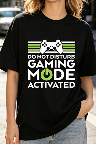 Fleck تي شيرتات نسائية بتصميم جرافيك بطبعة "Gaming Mode Activated" بنمط كاجوا...