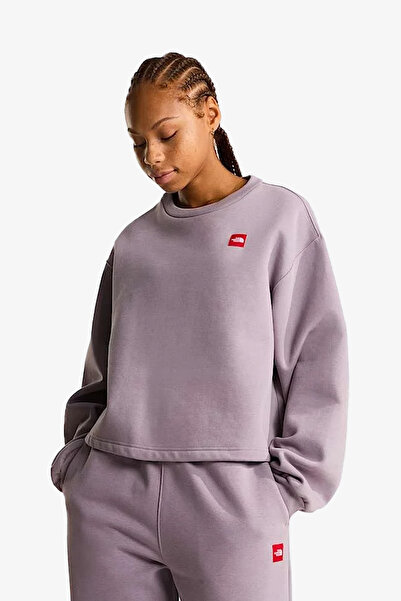 THE NORTH FACE W Tnf Red Box Crew Women's Gray Sweatshirt Nf0A8Efyg7O1