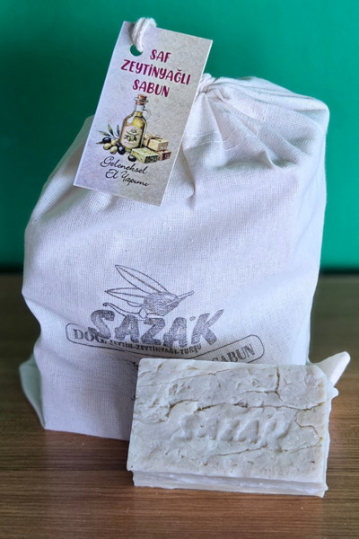 sazak Saf Zeytinyağlı Sabun Doğal El Yüz Vücut Sabunu 1 KG