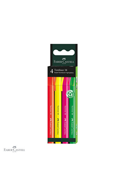 Faber Castell Set de 4 evidențiatoare super-fluorescente Faber-Castell 38, vâ...