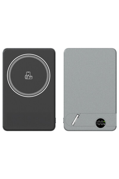 YN TECH SİYAH MAGSAFE ve WIRELESS STANDLI POWERBANK