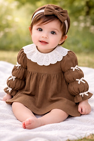 bebekyol Baby Girl Dress with 3 Bows