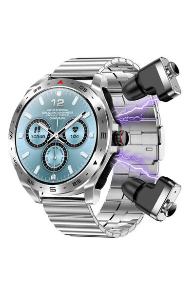 Microwear K65 Έξυπνο ρολόι με μετρητή καρδιακών παλμών (Ατσάλινο Ασημί)